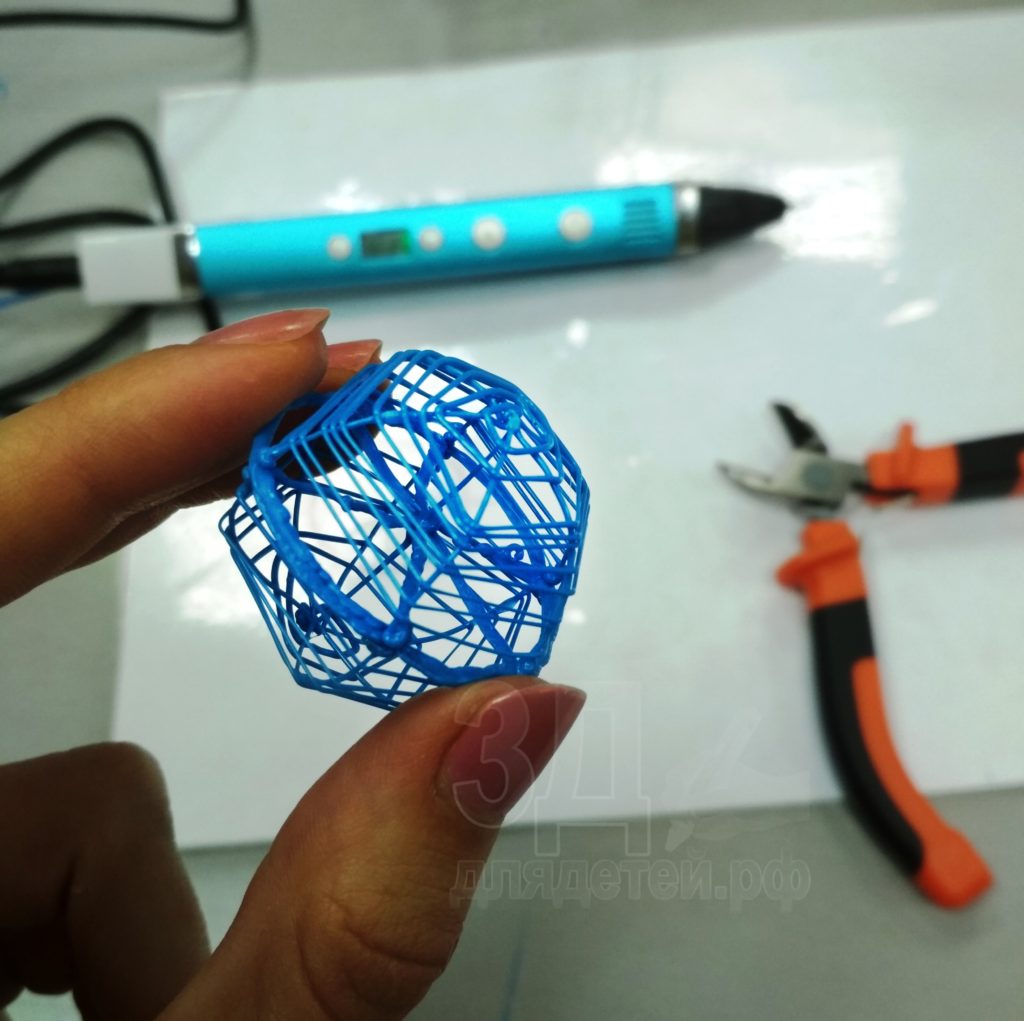 Поделки 3D ручкой. Каркас шарика